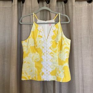Yellow Lilly Pulitzer halter top